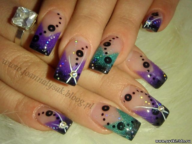 фиолетовые ногти