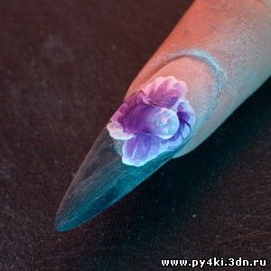 роспись +на ногтях цветы