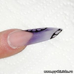 фиолетовый цвет ногтей