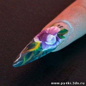 рисунки цветов +на ногтях
