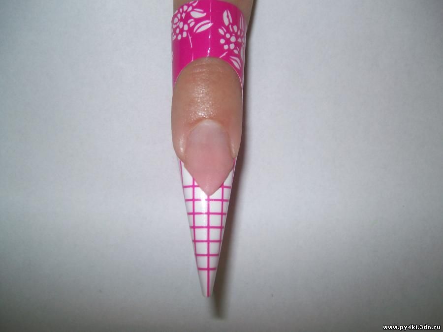 дизайн ногтей розовый френч