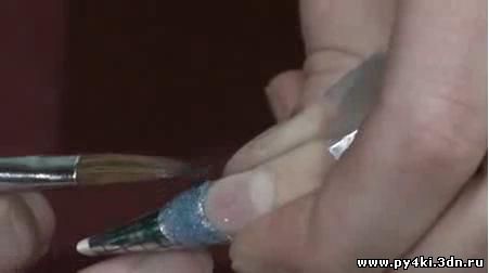 Простой дизайн наращивание ногтей (видео урок)