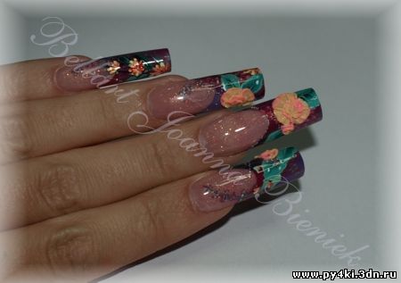 японская роспись ногтей