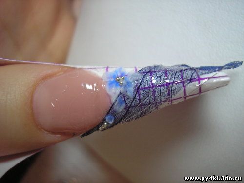 аквариумный дизайн ногтей гелем