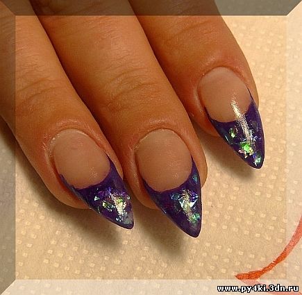 фиолетовые рисунки +на ногтях